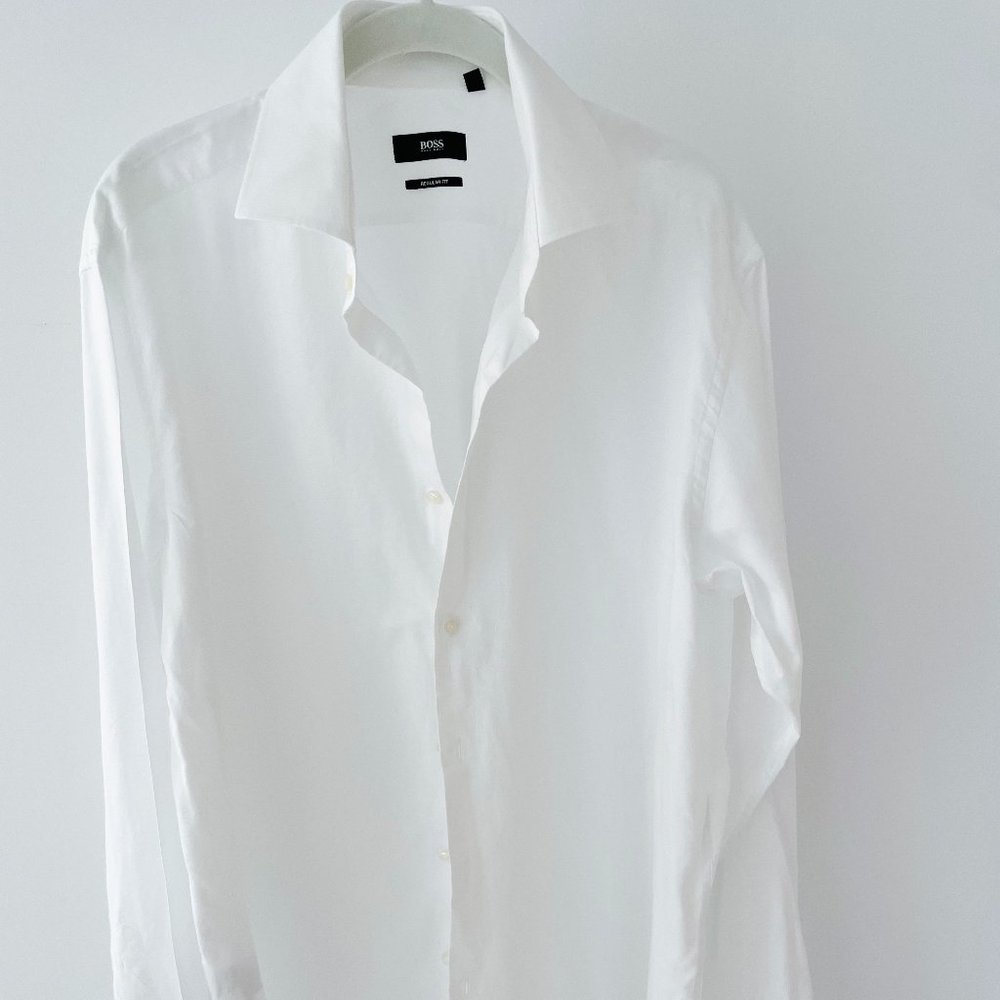 BOSS Hugo Boss white dress shirt regular fit